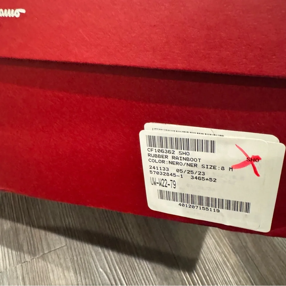 Salvatore Ferragamo Gancini Logo Rubber Rainboots